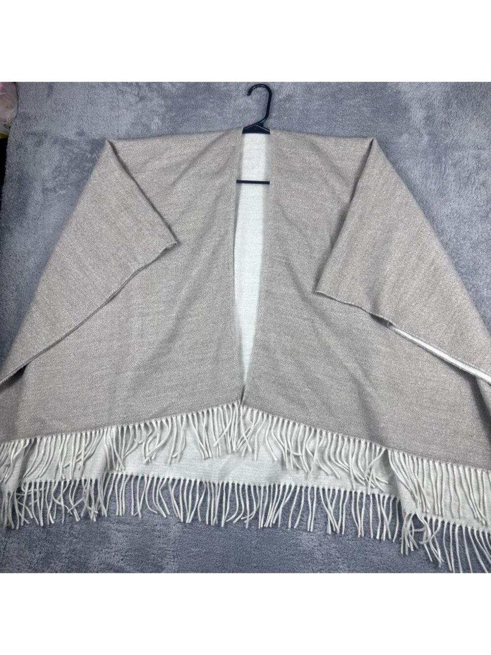 Brown Fringe Shawl Wrap Soft Lightweight Scarf 27" x 72"